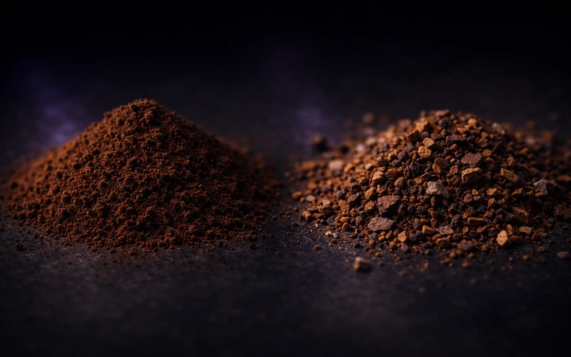 Comparison of consistent vs inconsistent espresso grind size