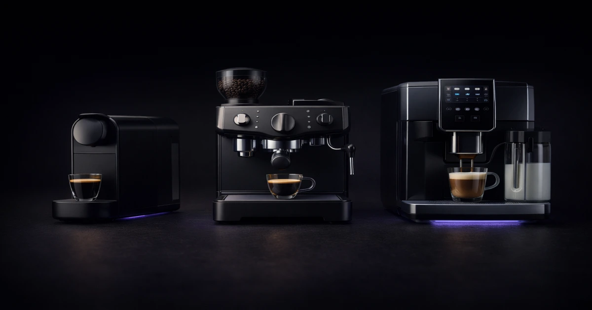 Comparison of capsule, semi-automatic, and automatic espresso machines for home use